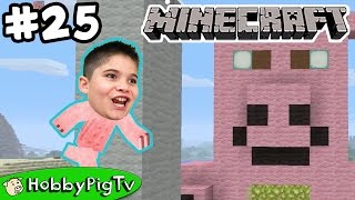 Minecraft 25 Creative Pig Man Build on Xbox One HobbyPigTV [upl. by Epuladaug]