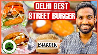 Delhi ka Best Street Food Burger  Veggie Paaji [upl. by Haroppiz259]