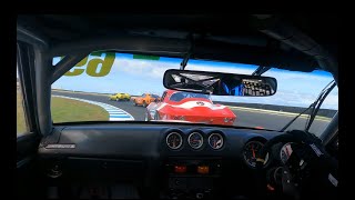 2023 Phillip Island Classic Group S race 3  31st to 6th  Datsun 280Z [upl. by Yrrap]