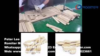 Automatic Disposable Bamboo Spoon Fork Production Line [upl. by Taro]