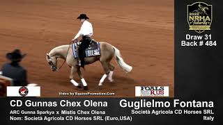 NRHA 2022 Futurity in OK 🐴 CD Gunnas Chex Olena 🇮🇹 Guglielmo Fontan … 219½ Champions Open Lev2 [upl. by Letnuhs]