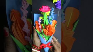 Diy Colours Paper Flowers Bouquet 💐bouquet shorts [upl. by Chisholm]