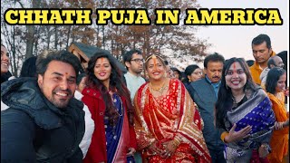 Chhath Puja in America  New Jersey  What is Chath Puja  Bjana USA  Indians In Edison [upl. by Mayman]