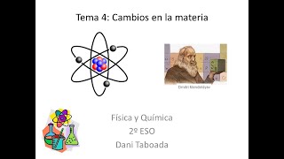 Teoría atómica Tabla Periódica Átomos Moléculas Cristales  Física y Química TEMA 4 parte 1 [upl. by Andromede]