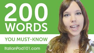 200 Words Every Italian Beginner MustKnow [upl. by Brod433]