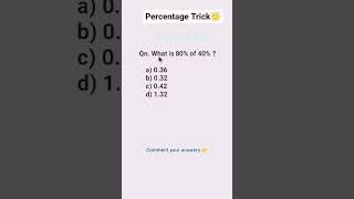 Maths question II percentage trick II maths sscgd ssc shortsfeed ssccglexam shorts ssccgl [upl. by Marybella692]