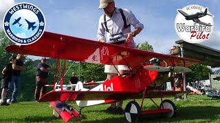 Hangar 9 Fokker D7 Valach 60 with selfstart [upl. by Tiffanie35]