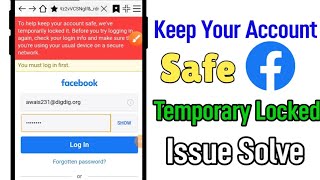 Youve been Temporarily blocked Facebook how to unlock  Fb Account temporarily blocked solution [upl. by Inaja]