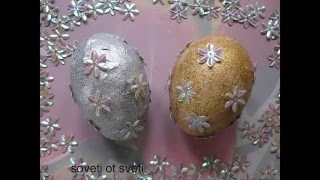 DIYПасхальные яйца из газетыПапьемашеПоделки с детьми\creation\easter eggs [upl. by Akeenahs]