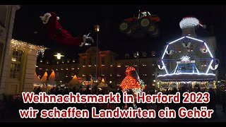 Weihnachtsmarkt in Herford 2023  Rede des Landrats amp Bürgermeisters zur Abschaffung des Agrardiesel [upl. by Micah]