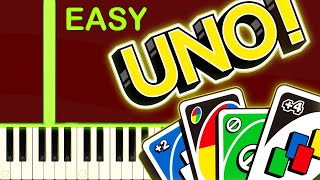 UNO THEME  EASY Piano Tutorial [upl. by Rainie767]