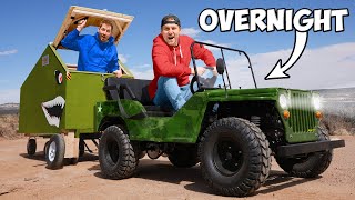 MICRO JEEP OVERNIGHT SURVIVAL CHALLENGE [upl. by Sinnal]