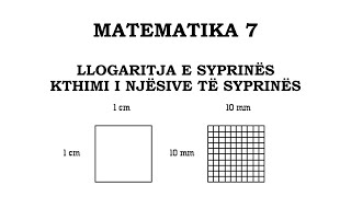 Matematike 7 Kthimi i njesive te siperfaqes Llogaritja e syprines se drejtkendeshit [upl. by Annerol]