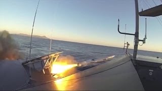 Kongsberg Defence Systems  Naval Strike Missile NSM AntiShip Live Firing 720p [upl. by Chloette]