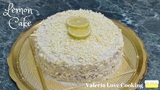 TORTA AL LIMONE  LEMON CAKE recipe with lemon frosting  Valeria Love Cooking [upl. by Lovato]