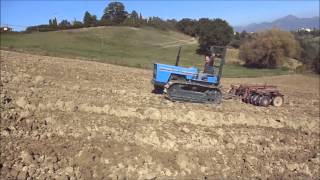 LANDINI 6500 da Montagna a cingoli estirpatura del terreno [upl. by Whall924]