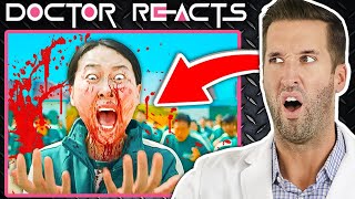 ER Doctor REACTS to Unbeatable Squid Game Challenges [upl. by Greyso]