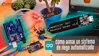 🌱💦👉Cómo armar un sistema de riego para macetas con Arduino Uno [upl. by Neeven]