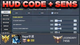 1 Rank Player HUD Code amp Sensitivity in Cod Mobile [upl. by Annaor]