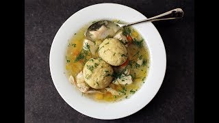 Andrew Zimmern Cooks Matzoh Ball Soup [upl. by Adnalahs315]