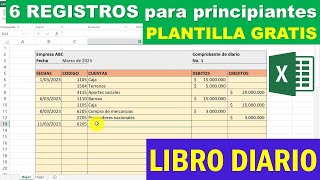 ASIENTOS CONTABLES en el LIBRO DIARIO ejercicios resueltos [upl. by Ybsorc]