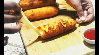 Mozzarella Cheese Potato Corn Dog Recipe  Korean Street Food  Kids recipe Easy [upl. by Tortosa]