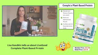 Lisa Goodkin tells us about LiveGood Complete Plant Based Protein [upl. by Hola]