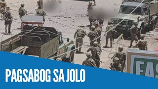 WATCH 11 patay 24 sugatan sa twin bombing sa Jolo Sulu [upl. by Kcaj]