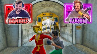 CUIDADO CON EL TREN DANIREP vs AURONPLAY Y AMIGOS  GTA V ONLINE [upl. by Carmina]