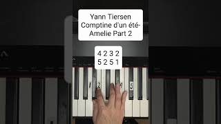 Yann Tiersen Comptine dun autre été Amelie Piano Tutorial Part 2 shorts [upl. by Valentino547]