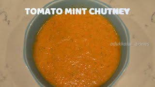 TOMATO MINT CHUTNEY  தக்காளி புதினா சட்னி NO COCONUTTOMATO PUDINA CHUTNEYTHAKKALI PUDINA CHUTNEY [upl. by Volding]