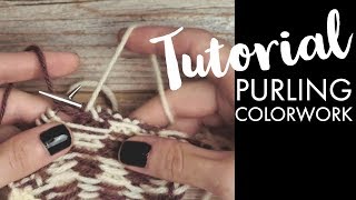 TUTORIAL Mosaic Knitting aka Knitting Colorwork Flat [upl. by Brant]