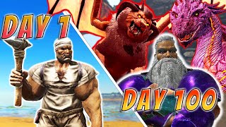 I SURVIVED Ragnarok 100 Days on HARDCORE ARK SURVIVAL [upl. by Naltiak657]