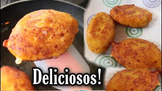 PLÁTANOS RELLENOS DE QUESO plátanos fritos receta con 3 ingredientes [upl. by Cooe]