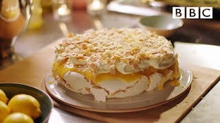 Luscious lemon pavlova recipe  Simply Nigella  BBC [upl. by Assirat883]