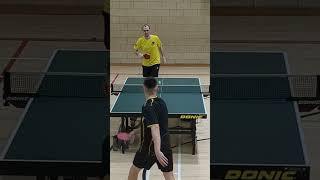 TOTAL ACCIDENT 😅 THEIR SPIN CAME BACK ON THEM 🏓🫢🫢🫢 shorts bestmoments [upl. by Ttenaj]