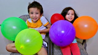 Toddlers Playing Punch Ball Balloons and Learn Colors for Children [upl. by Bancroft702]