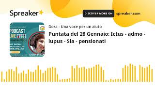 Puntata del 28 Gennaio Ictus  admo  lupus  Sla  pensionati [upl. by Surdna873]