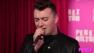 Naughty Boy ft Sam Smith  quotLA LA LAquot Acoustic Perez Hilton Performance [upl. by Eelymmij]