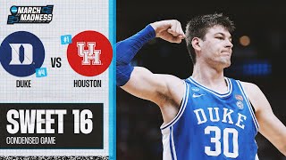 Duke vs Houston  Sweet 16 NCAA tournament extended highlights [upl. by Nerat251]