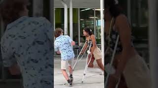 ANGRY CRUTCHES PRANK shorts [upl. by Alexandre]