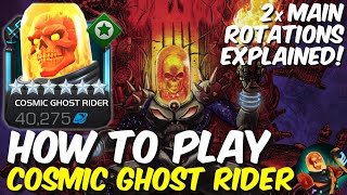 How To Play Cosmic Ghost Rider  2 Key Rotations Guide  Marvel Contest of Champions [upl. by Astra]