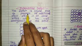 Crystal Imperfections Type of crystal defect Types of Point imperfections [upl. by Ardell]