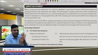 CS EXECUTIVE CMA LESSON 5 ACCOUNTING FOR DEBENTURES LECTURE 3 [upl. by Chico]