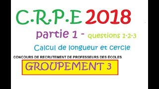 corrigé CRPE 2018 groupement 3  Maths partie 1 Q123 sujet math [upl. by Rodman955]