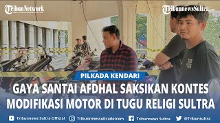 Gaya Santai Afdhal Calon Wakil Wali Kota Kendari Bercelana Pendek Saksikan Kontes Modifikasi Motor [upl. by Yelyk]