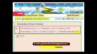 Composite Functions fg2  3 gf1  5 IB SL Math Test Important Questions [upl. by Concepcion]