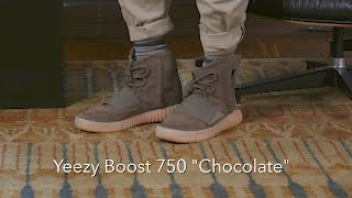 adidas Yeezy Boost 750 quotChocolatequot Review  On Feet [upl. by Kermy]