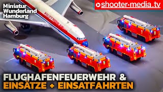 😍 Flughafenfeuerwehr 😍 Feuerwehreinsätze 🚨 🚒 Blaulicht amp Martinshorn  Miniatur Wunderland Hamburg [upl. by Novled259]