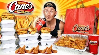 THE SUPERCHARGED RAISING CANES MENU CHALLENGE 10000 CALORIES [upl. by Gimble]